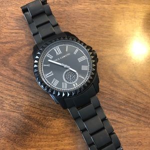 Matte black Vince Camuto watch